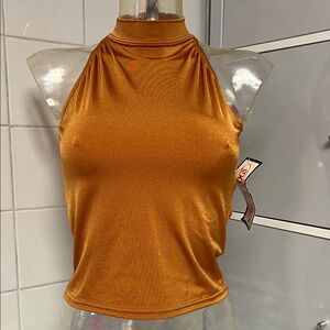 Sleeveless Spandex Choker Topaz Dance Team Top L NWT
